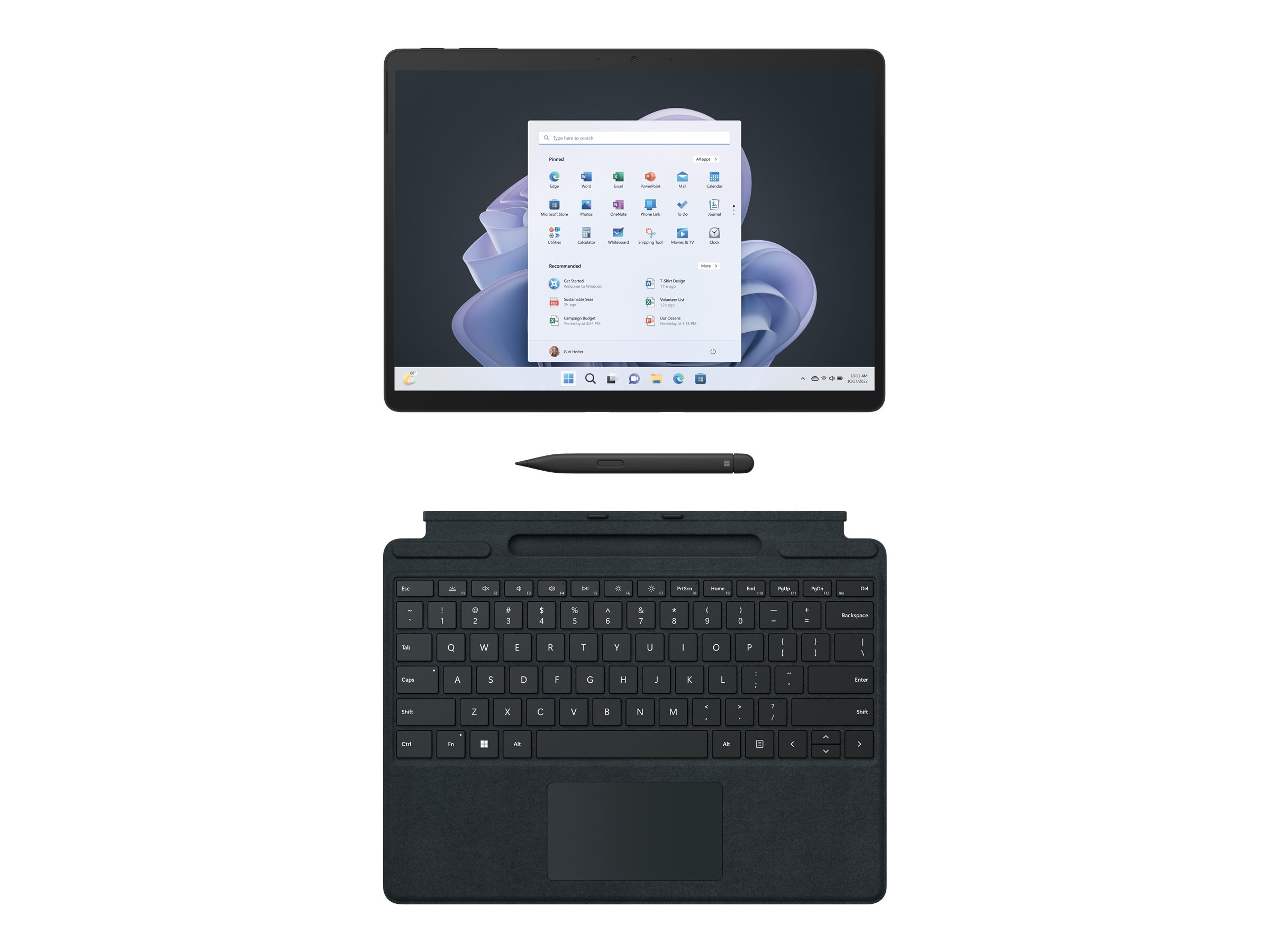 Microsoft Surface Pro 9 for Business - Tablet - Intel Core i5 1245U / 1.6 GHz - Evo - Win 10 Pro - Intel Iris Xe Grafikkarte - 16 GB RAM - 256 GB SSD - 33 cm (13")