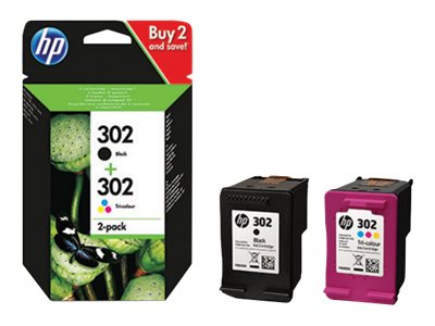 HP 302 2er-Pack Schwarz/Cyan/Magenta/Gelb Original Druckerpatronen