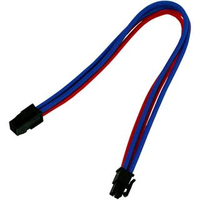 Nanoxia P4 (4-pin) - P4 (4-pin) - 0.3m - 0,3 m - Männlich/Weiblich - Gerade - Gerade - Blau - Rot