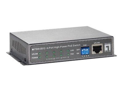 LevelOne 5-Port-Fast Ethernet-PoE-Switch, 4 PoE-Ausgängen, 120W