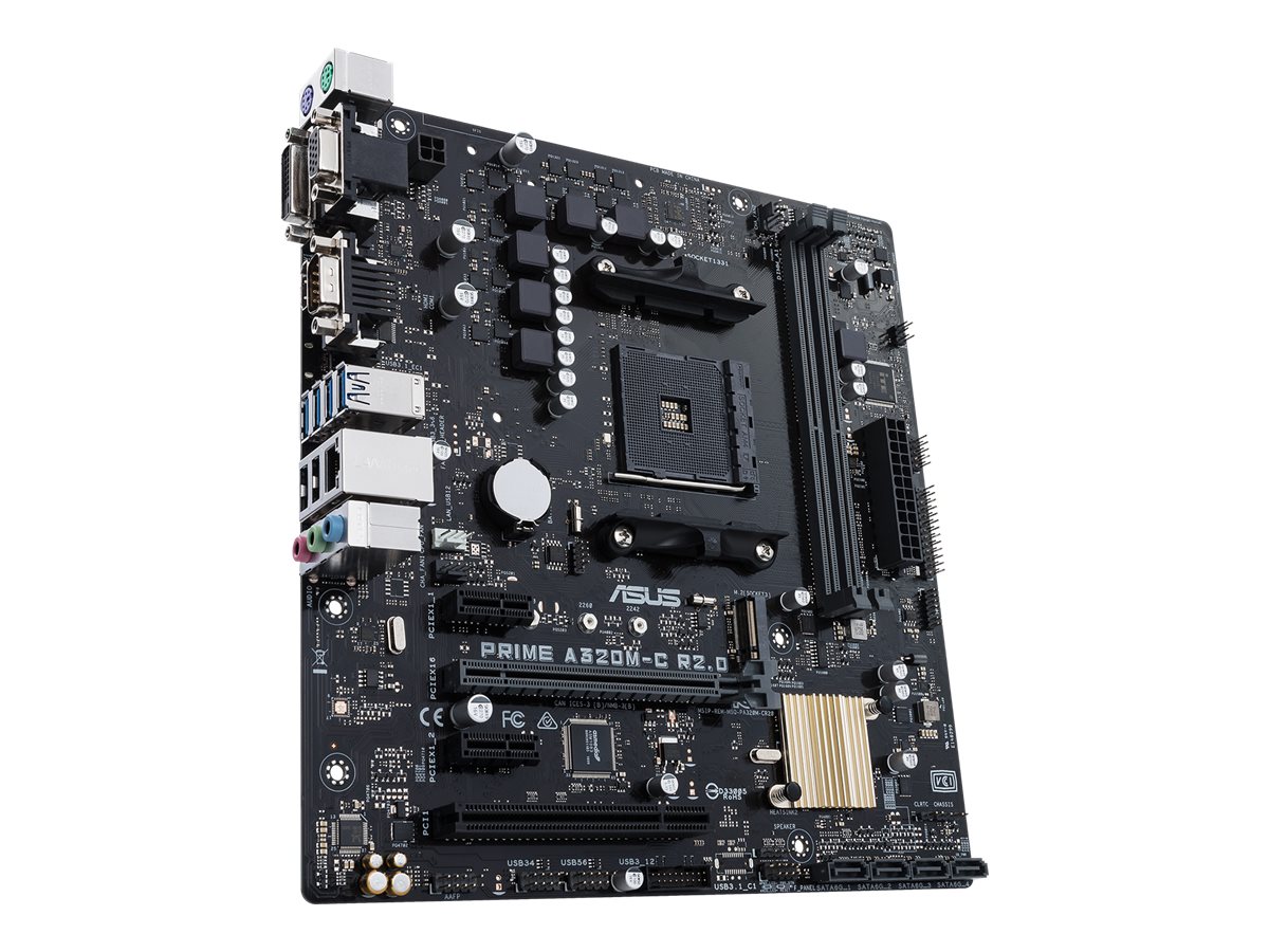 ASUS A320M-C R2.0 - Motherboard - micro ATX - Socket AM4 - AMD A320 Chipsatz - USB 3.1 Gen 1 - Gigabit LAN - Onboard-Grafik (CPU erforderlich) ASUS A320M-C R2.0 - Motherboard - micro ATX - Socket AM4 - AMD A320 Chipsatz - USB 3.1 Gen 1 - Gigabit LAN - Onboard-Grafik (CPU erforderlich)