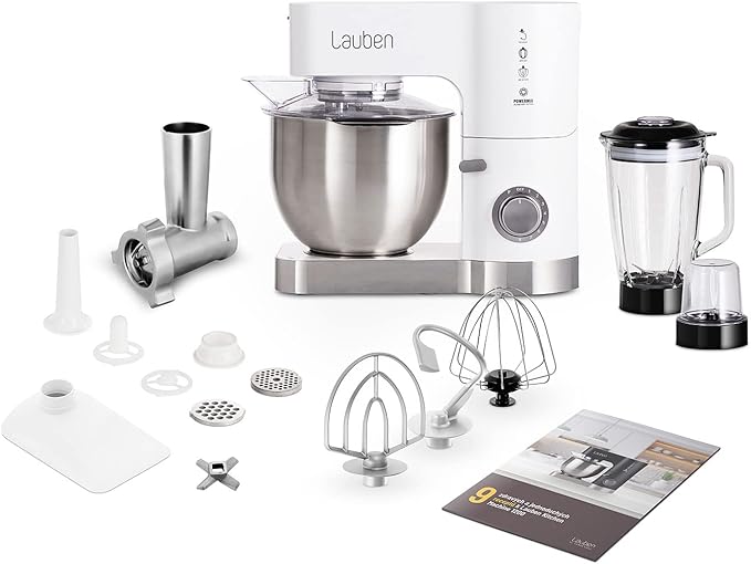 Lauben Küchenmaschine 5.5L 1200WT mit Zubehör weiß retail Lauben Küchenmaschine 5.5L 1200WT mit Zubehör weiß retail