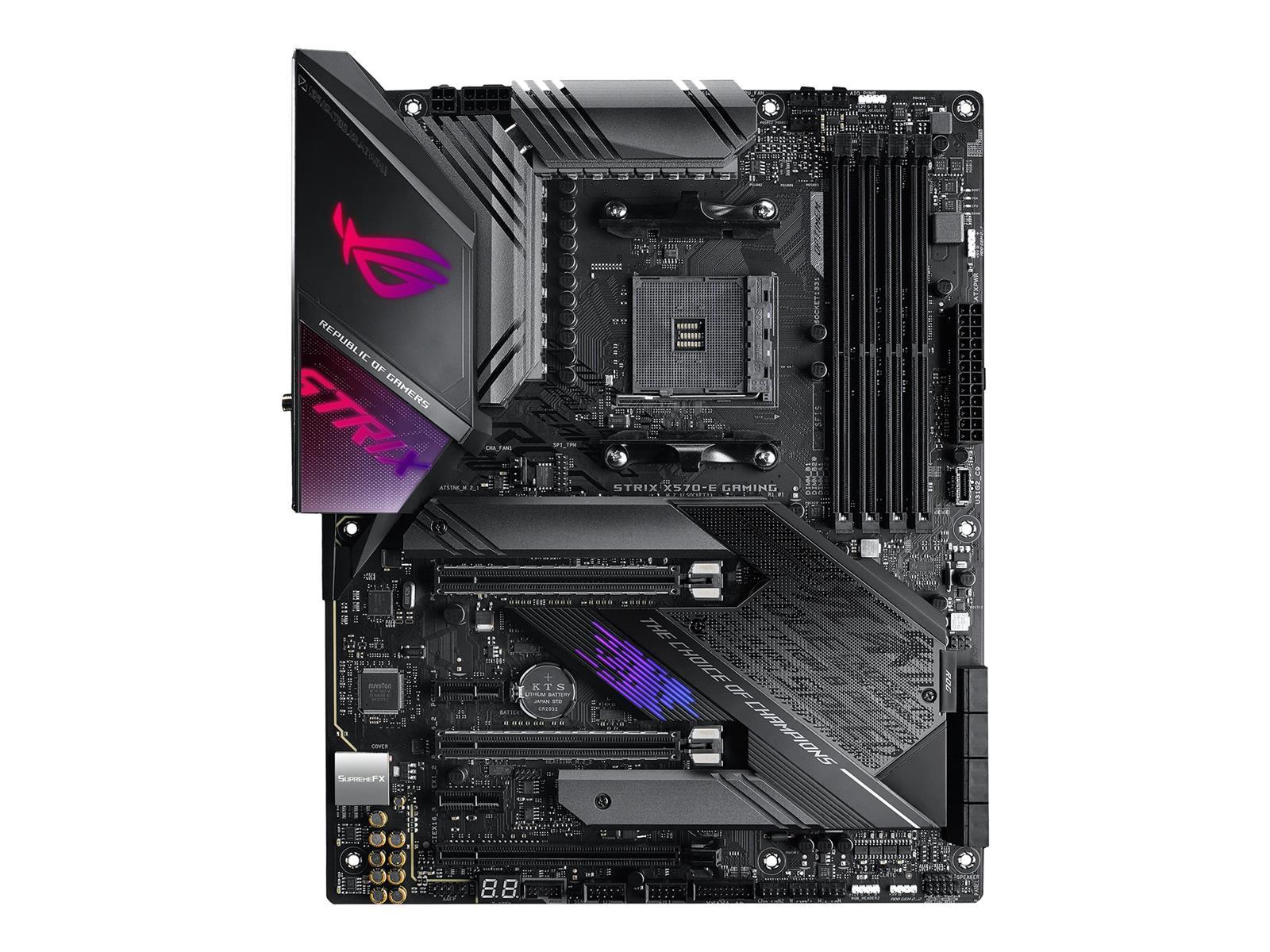 ASUS ROG Strix X570-E Gaming - Motherboard - ATX - Socket AM4 - AMD X570 Chipsatz - USB-C Gen2, USB 3.2 Gen 1, USB 3.2 Gen 2 - Bluetooth, Gigabit LAN, 2.5 Gigabit LAN, Wi-Fi - Onboard-Grafik (CPU erforderlich)