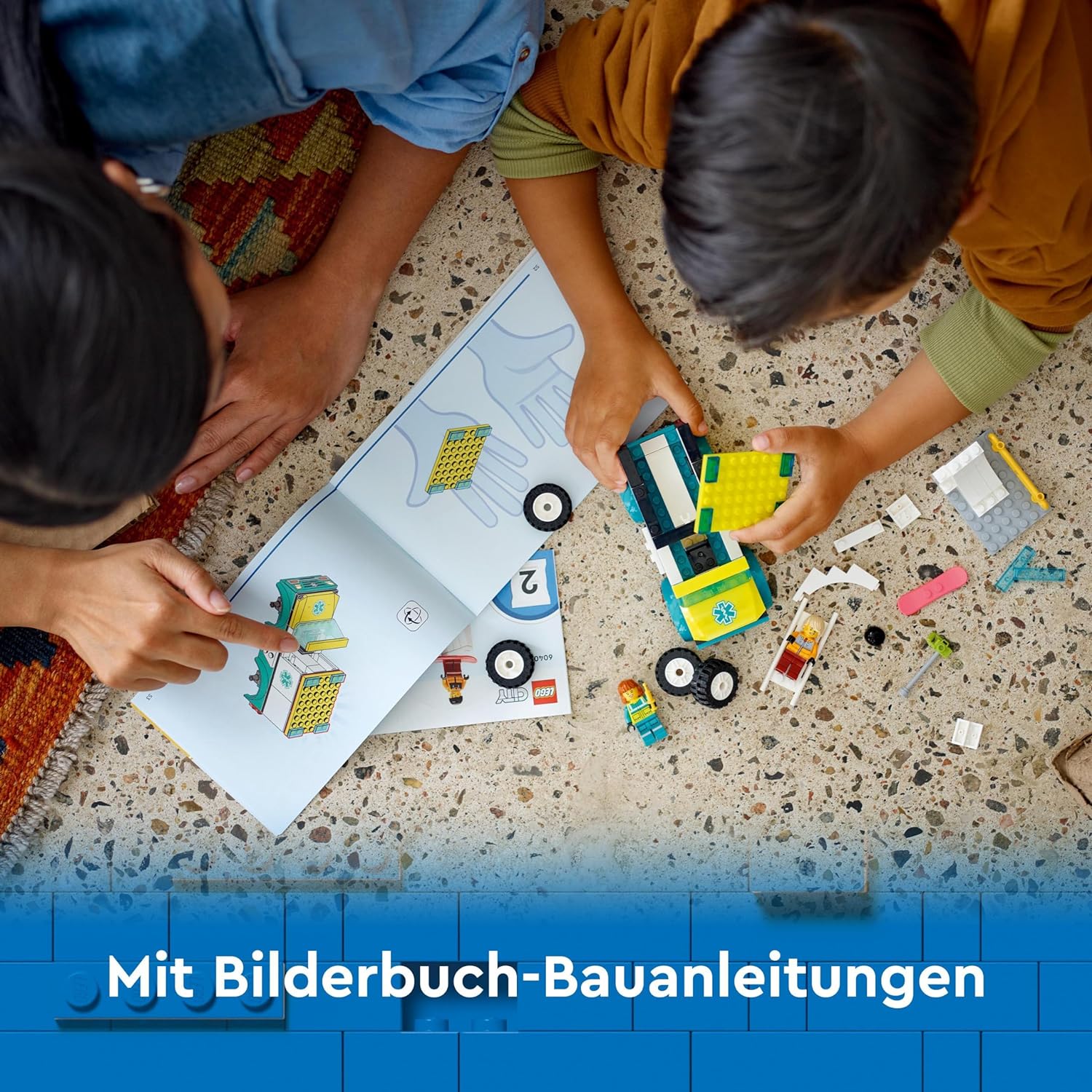 LEGO® 60403 City Fahrzeuge - Rettungswagen und Snowboarder (79 Teile)