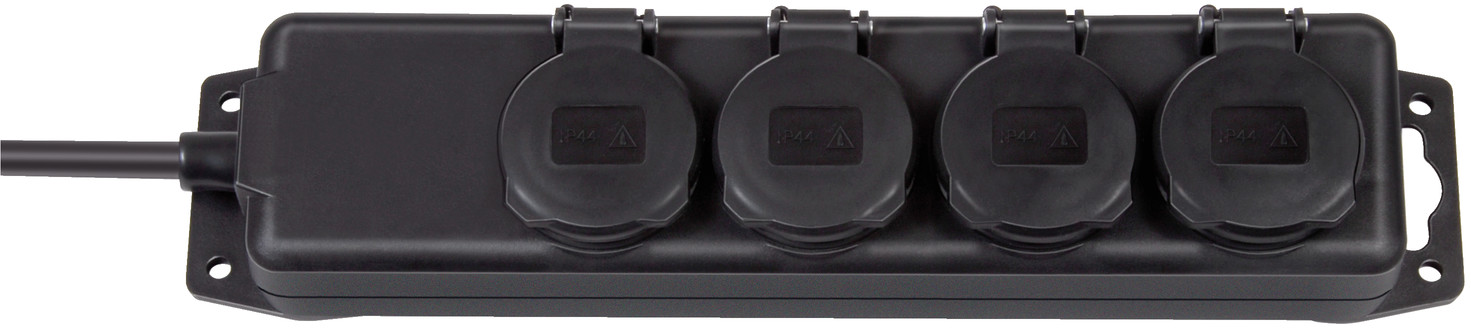Brennenstuhl Extension socket IP44 4-way black 2m H07RN-F 3G1,5