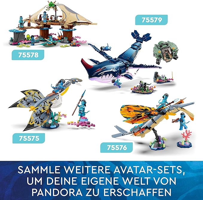 LEGO Avatar Payakan der Tulkun und Krabbenanzug, The Way of Water Ozean Spielzeug zum Bauen mit Meerestier-Figur für Kinder und Filmfans 75579