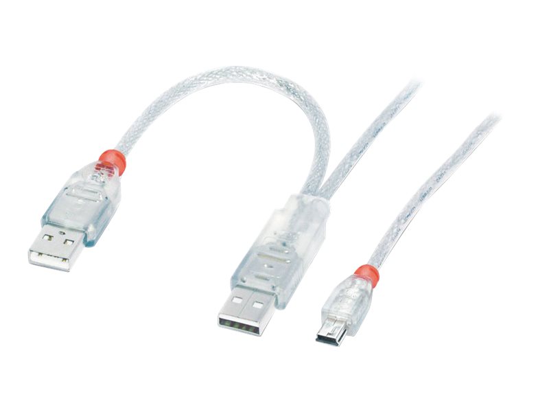 Lindy 31785 USB Kabel 2 m USB A Mini-USB B Grau