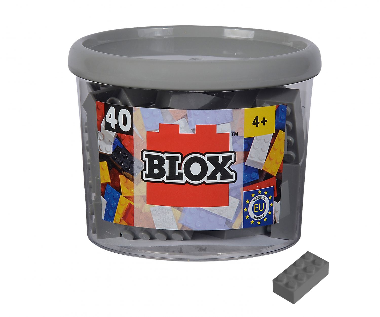 Androni - Blox 40 graue 8er Steine in Dose