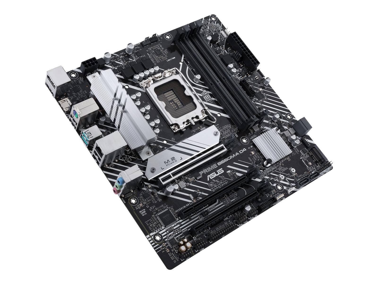 ASUS PRIME B660M-A D4 - Motherboard - micro ATX - LGA1700-Sockel - B660 Chipsatz - USB-C Gen1, USB 3.2 Gen 1, USB 3.2 Gen 2 - Gigabit LAN - Onboard-Grafik (CPU erforderlich)