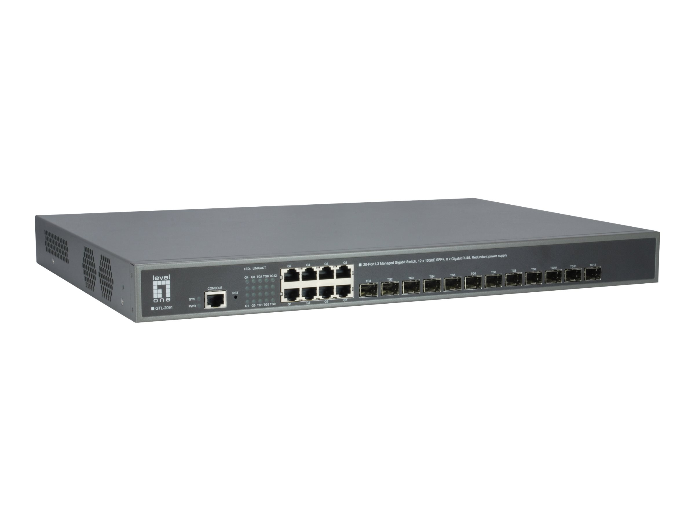 LevelOne GTL-2091 Managed L3 Gigabit Ethernet (10/100/1000) Grau