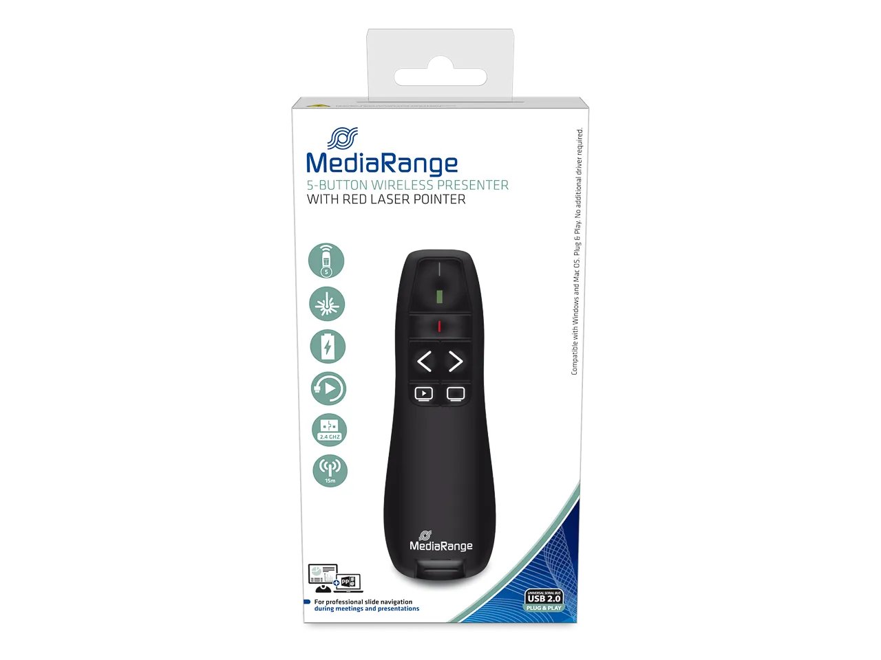 MediaRange MROS220 Funk-Presenter RF Schwarz