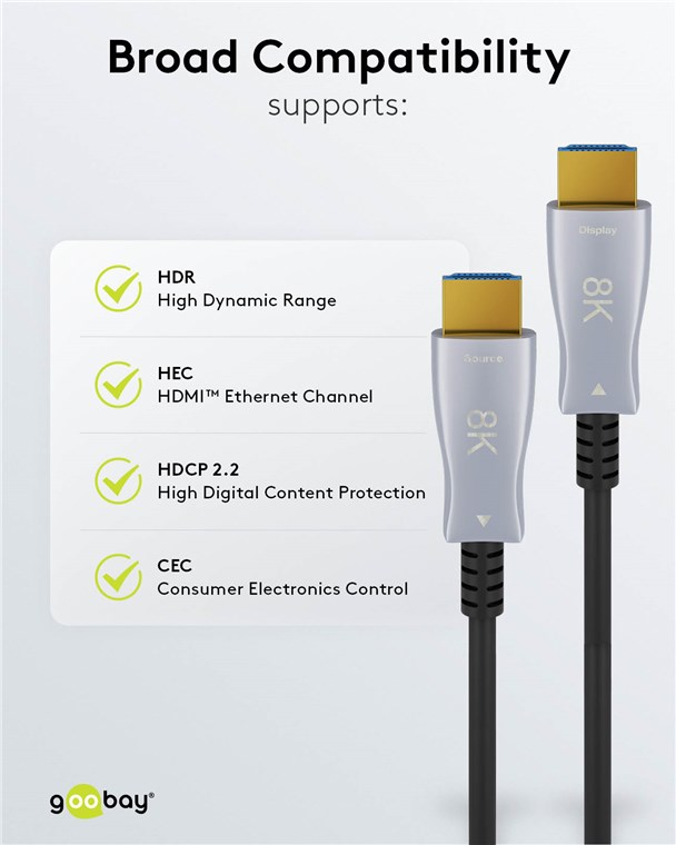 Optisches Hybrid Ultra High-Speed HDMI™-Kabel mit Ethernet (AOC) Optisches Hybrid Ultra High-Speed HDMI™-Kabel mit Ethernet (AOC)
