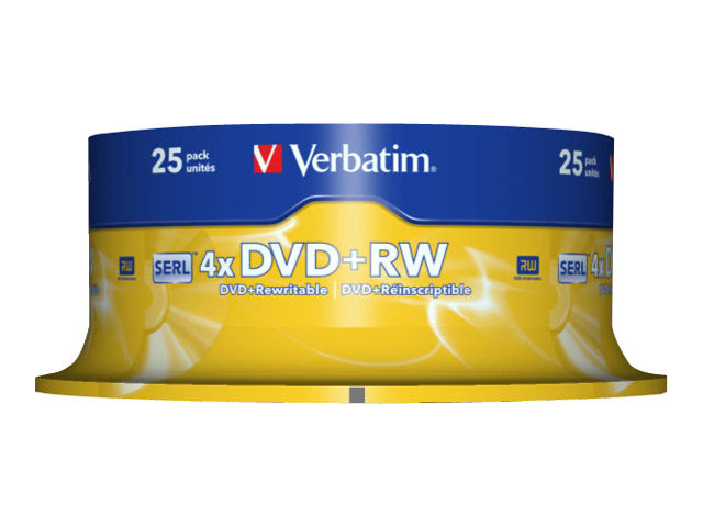 Verbatim DVD+RW Matt Silver 4,7 GB 25 Stück(e)