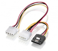 Equip Netzteil - interne Stromversorgung, 4-polig zu SATA-Stromstecker (M)