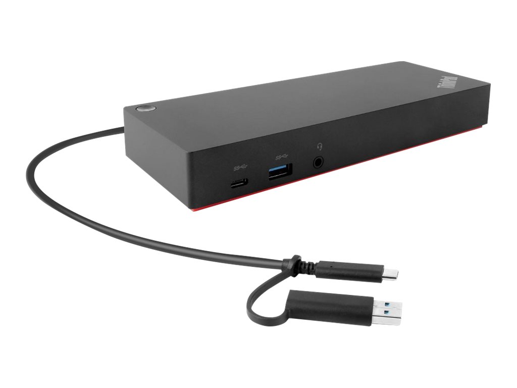 Lenovo 40AF0135EU laptop-dockingstation & portreplikator Kabelgebunden Schwarz