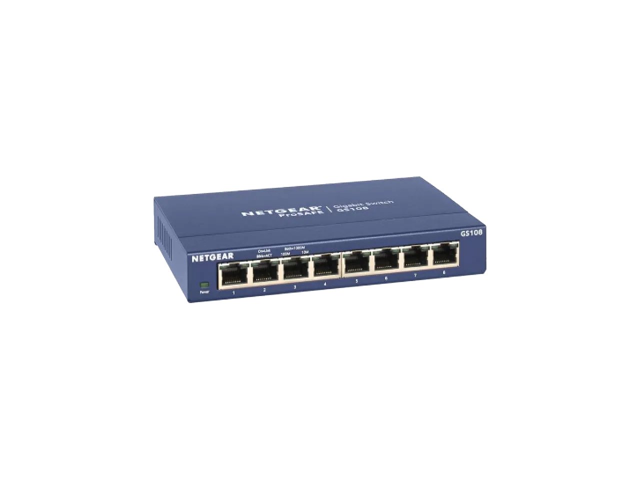 NETGEAR GS108GE Netzwerk-Switch Unmanaged Gigabit Ethernet (10/100/1000) Blau