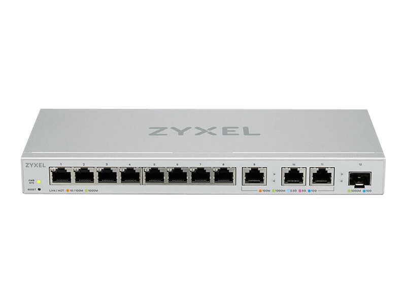 ZyXEL XGS1250-12 - Switch - managed - 8 x 10/100/1000 + 3 x 100/1000/2.5G/5G/10GBase-T + 1 x SFP+ ZyXEL XGS1250-12 - Switch - managed - 8 x 10/100/1000 + 3 x 100/1000/2.5G/5G/10GBase-T + 1 x SFP+