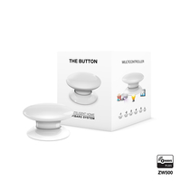 FIBARO The Button White / Z-Wave Plus Drahtlose Tragbare Schalt-Knopf, Weiß, FGPB-101-1
