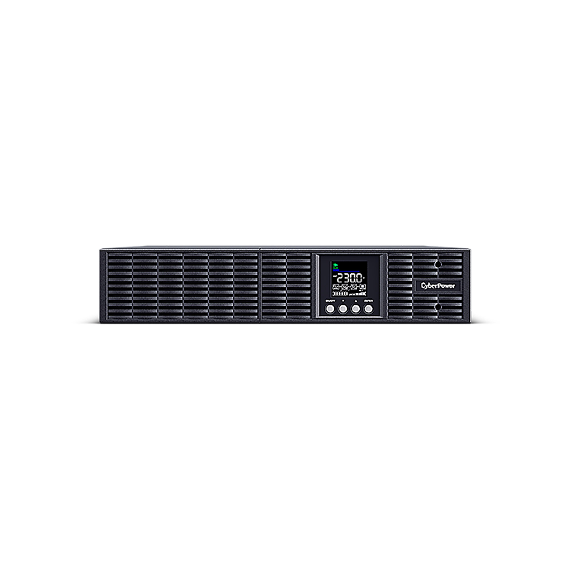 CyberPower OLS3000ERT2UA Doppelwandler Online USV 3000VA/2700W Tower/Rack 2U, ECO Mode, LCD, USB, Expansion Port für opt. Netzwerkkarten, Anschluss f. opt. Batterieerweiterung inkl. 19" Railkit