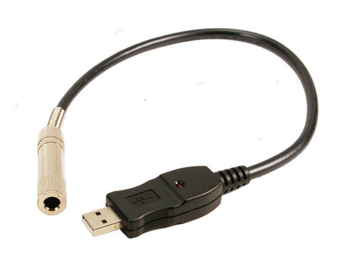 LogiLink UA0081 Audio-Kabel 0,4 m 6.35mm USB Typ-A Schwarz