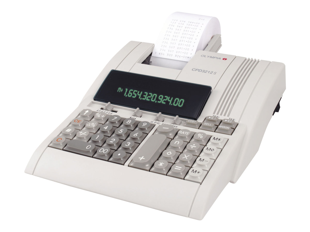 OLYMPIA CPD3212S TISCHRECHNER LICHTGRAU