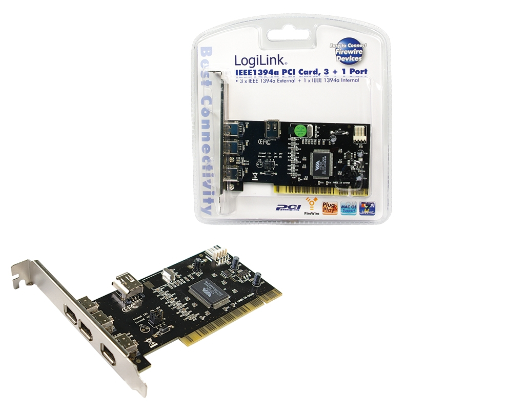LogiLink 4-port FireWire PCI Card Schnittstellenkarte/Adapter