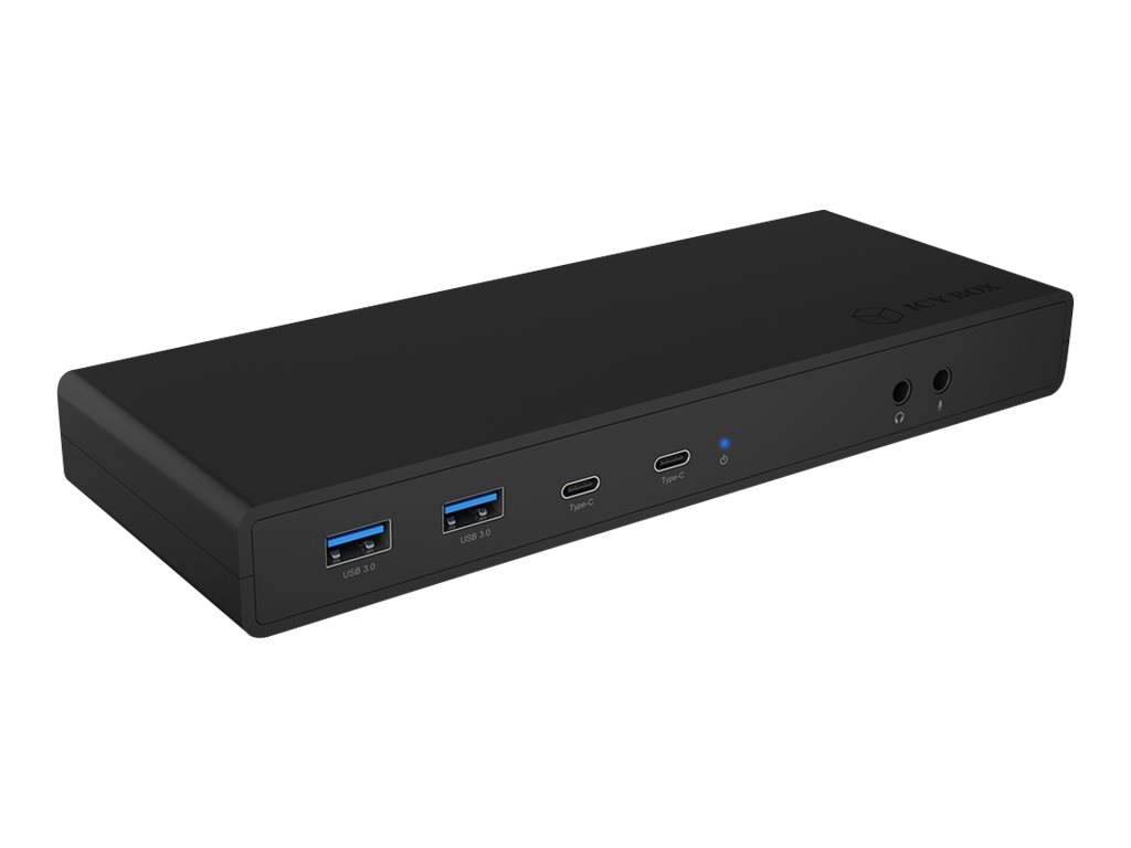 ICY BOX IB-DK2245AC Kabelgebunden USB 3.2 Gen 1 (3.1 Gen 1) Type-C Schwarz