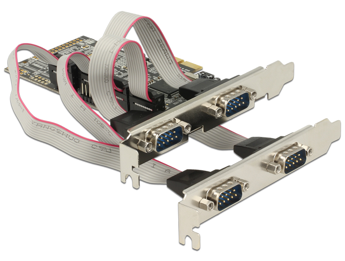 DeLOCK 4 x serial PCI Express card Schnittstellenkarte/Adapter