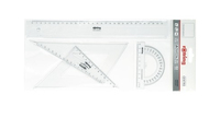 rOtring Centro Geometry Set 4 - Kunststoff - Transparent