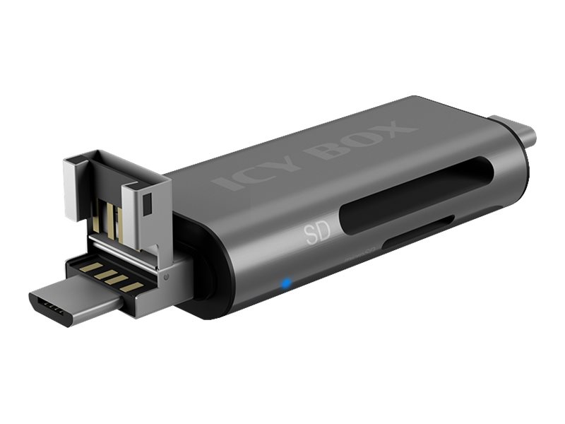 ICY BOX IB-CR201-C3 Kartenleser USB 3.2 Gen 1 (3.1 Gen 1) Type-C Anthrazit