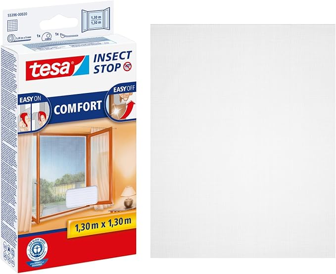 tesa Fliegengitter Comfort Klettband 1,3x1,3m weiß