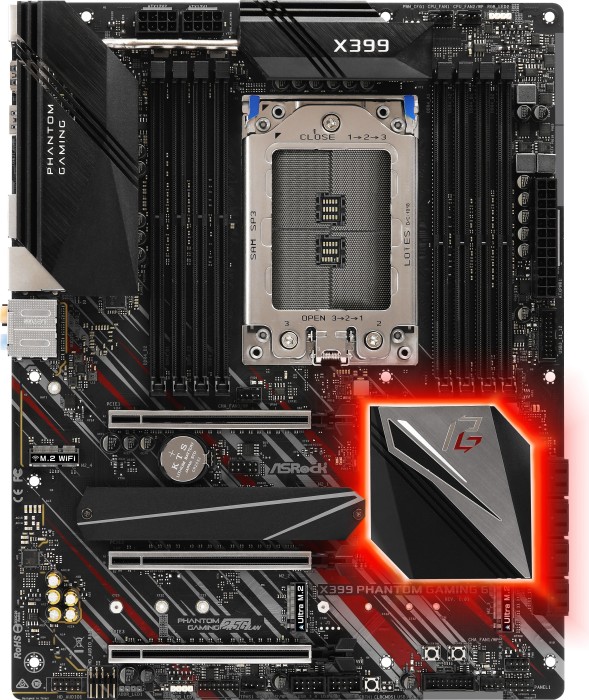 ASRock X399 Phantom Gaming 6 - Motherboard - ATX - Socket TR4 - AMD X399 Chipsatz - USB 3.1 Gen 1, USB-C Gen2, USB 3.1 Gen 2 - Gigabit LAN, 2.5 Gigabit LAN - HD Audio (8-Kanal) ASRock X399 Phantom Gaming 6 - Motherboard - ATX - Socket TR4 - AMD X399 Chipsatz - USB 3.1 Gen 1, USB-C Gen2, USB 3.1 Gen 2 - Gigabit LAN, 2.5 Gigabit LAN - HD Audio (8-Kanal)