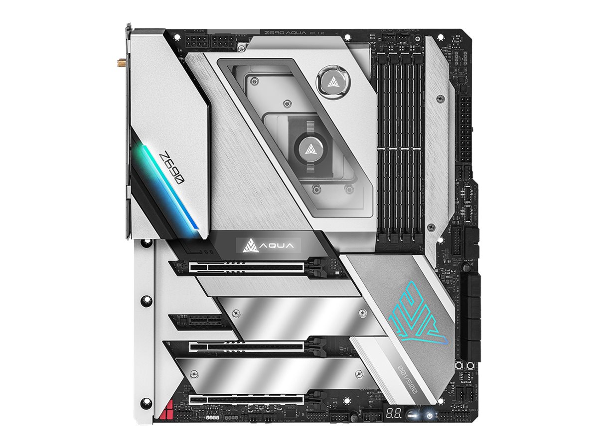 ASRock Z690 AQUA - Motherboard - Erweitertes ATX - LGA1700-Sockel - Z690 Chipsatz - USB 3.2 Gen 1, USB 3.2 Gen 2, USB-C Gen 2x2, USB4 - Bluetooth, 10 Gigabit LAN, 2.5 Gigabit LAN, Wi-Fi - Onboard-Grafik (CPU erforderlich)