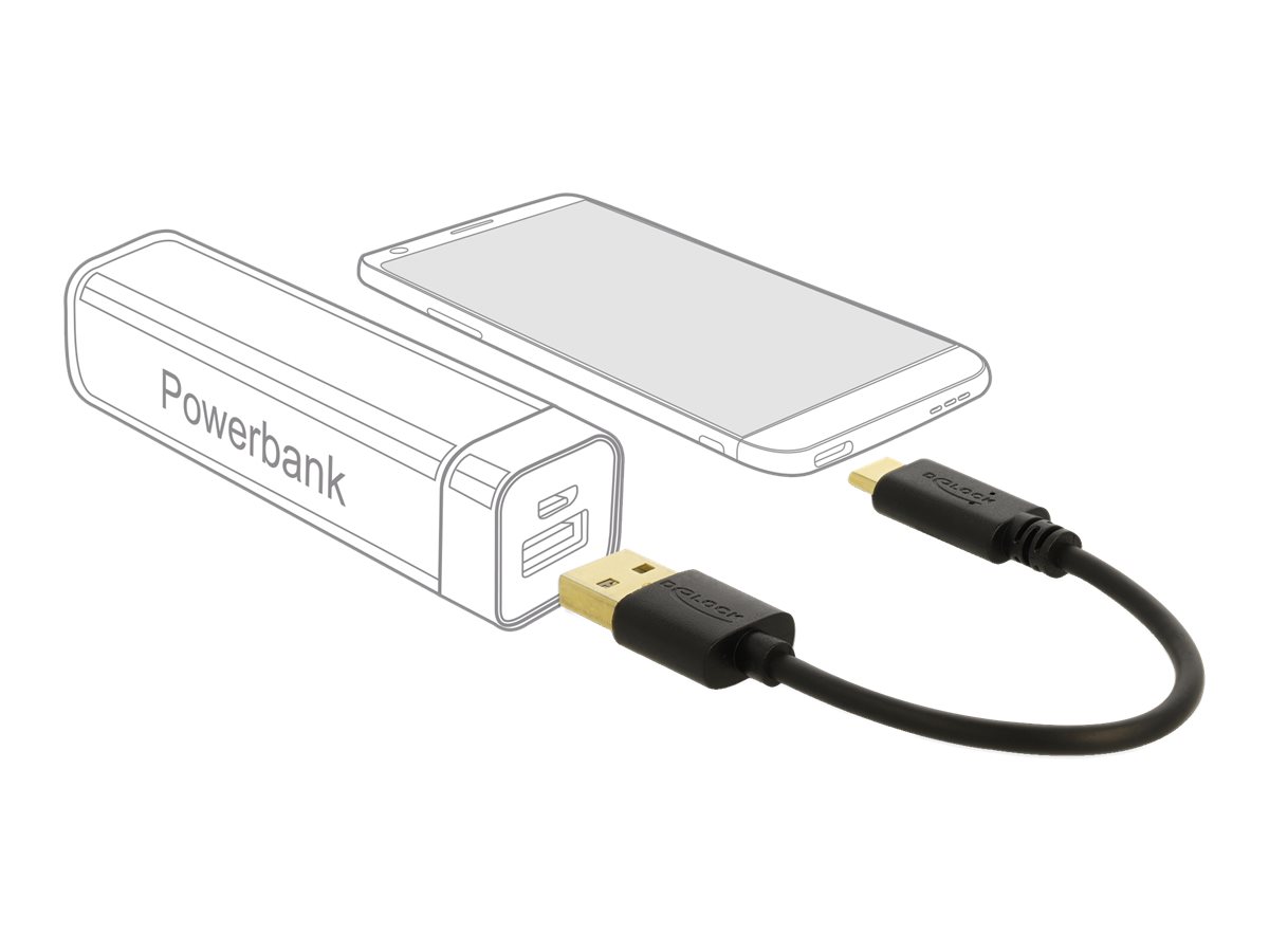 Delock USB Ladekabel Typ-A zu USB Type-C™ 15 cm