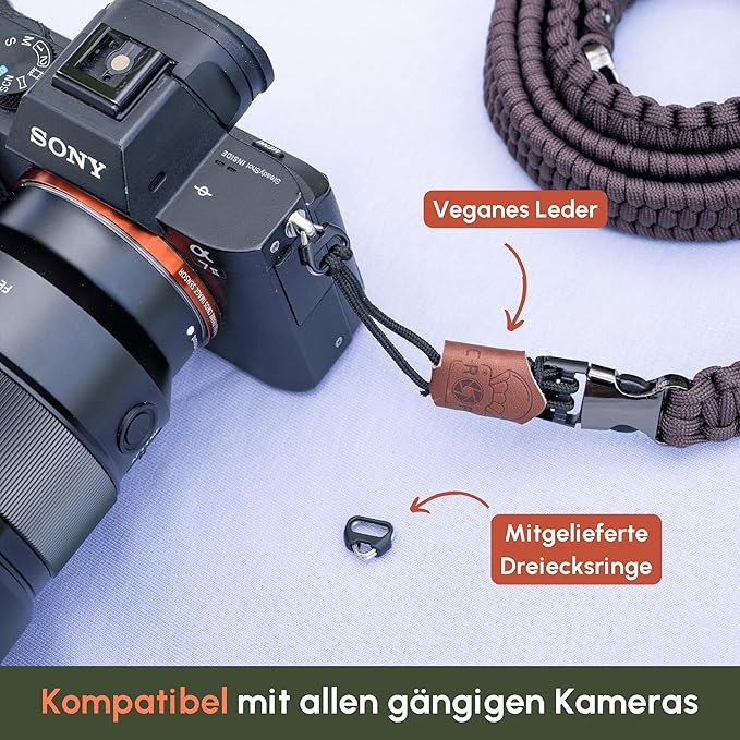 C-ROPE Kameragurt Traveler aus Paracord 100cm Dark Coffee retail C-ROPE Kameragurt Traveler aus Paracord 100cm Dark Coffee retail