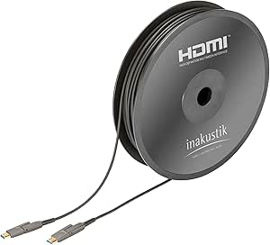 in-akustik Profi HDMI 2.0 LWL Kabel micro HDMI + Adapter 30m