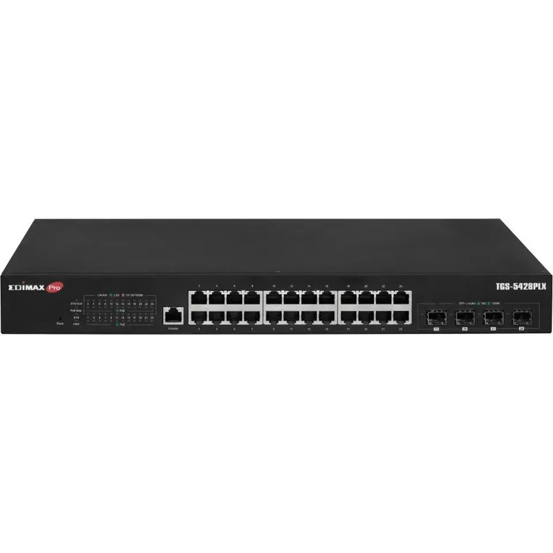 EDIMAX Switch 24x TGS-5428PLX (2.5GbE L2 Surveill.VLAN PoE+)