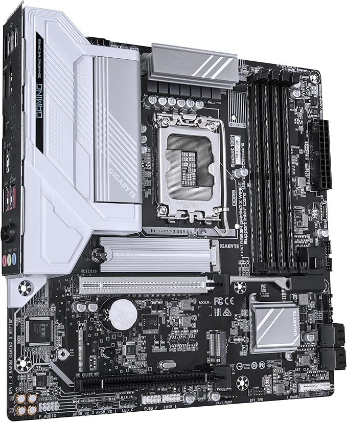 GIGABYTE B860M GAMING X WIFI6E Mainboard - Intel Core Ultra CPUs, 8+1+2+2 Phasen VRM, bis zu 9200MHz DDR5, 1xPCIe 5.0 + 1xPCIe 4.0 M.2, 2,5 GbE LAN, WIFI 6E, USB 4