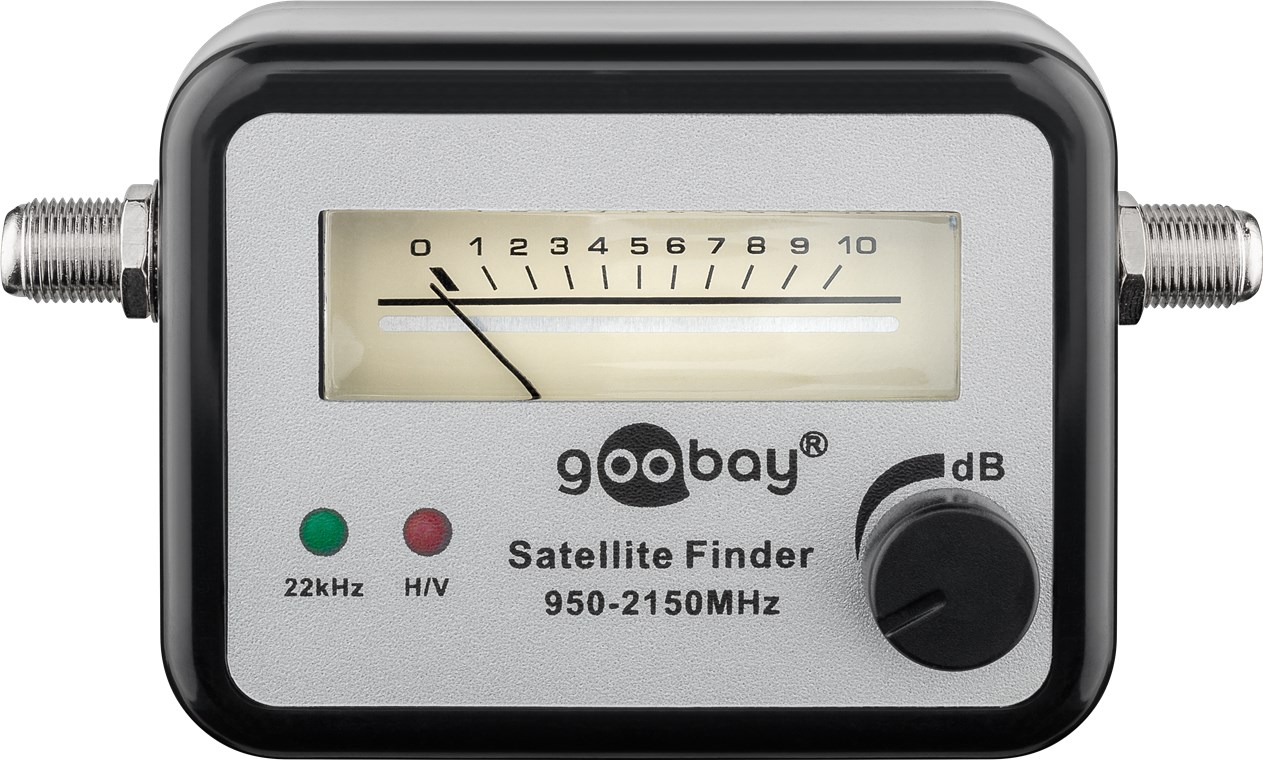 Satelliten-Finder mit mechanischer Pegelanzeige + akustischem Signalton