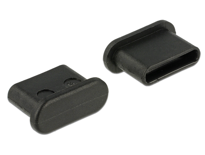 Delock Staubschutz für USB Type-C™ Buchse ohne Griff 10 Stück schwarz