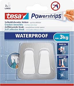 Tesa 59785-00000 - Drinnen - Handtuchhaken - Edelstahl - Weiß - Kunststoff - Edelstahl - Klebestreifen - 3 kg