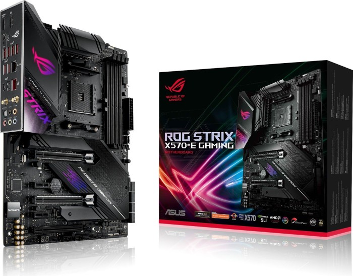 ASUS ROG Strix X570-E Gaming - Motherboard - ATX - Socket AM4 - AMD X570 Chipsatz - USB-C Gen2, USB 3.2 Gen 1, USB 3.2 Gen 2 - Bluetooth, Gigabit LAN, 2.5 Gigabit LAN, Wi-Fi - Onboard-Grafik (CPU erforderlich)