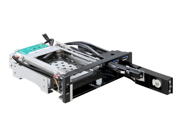 Delock 5.25" Wechselrahmen für 1 x 2.5" + 1 x 3.5" SATA HDD + 2 x USB 3.0 Ports