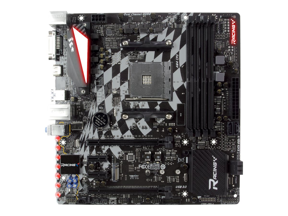 Biostar RACING X470GTQ - 5.X - Motherboard - micro ATX - Socket AM4 - AMD X470 Chipsatz - USB 3.1 Gen 1, USB 3.1 Gen 2 - Gigabit LAN - Onboard-Grafik (CPU erforderlich)