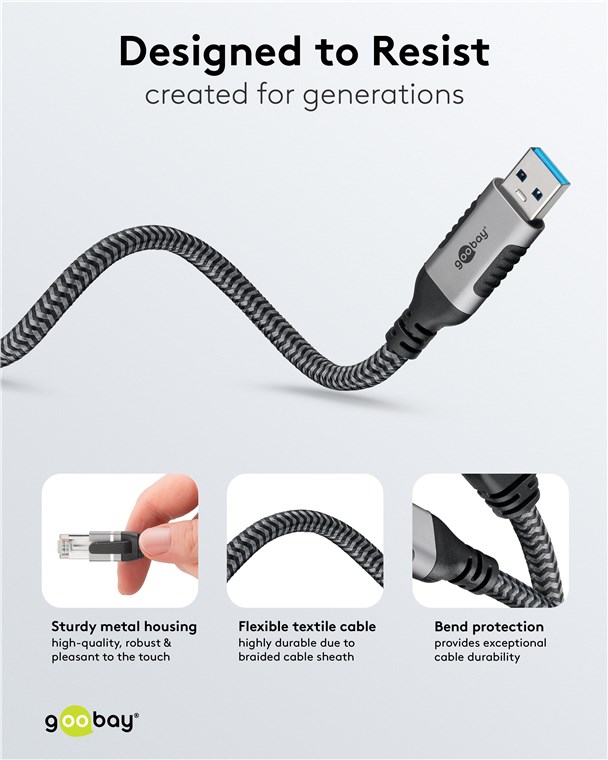 Ethernet-Kabel USB-A 3.0 auf RJ45, 15 m Ethernet-Kabel USB-A 3.0 auf RJ45, 15 m