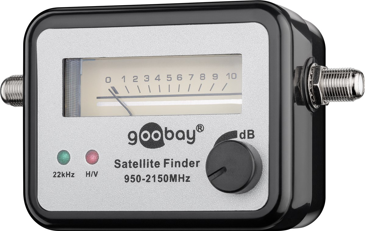 Satelliten-Finder mit mechanischer Pegelanzeige + akustischem Signalton