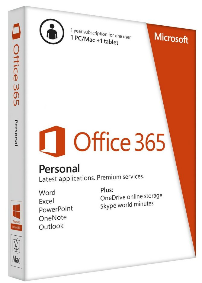 Microsoft Office 365 Personal Office-Paket 1 Lizenz(en) Deutsch 1 Jahr(e)