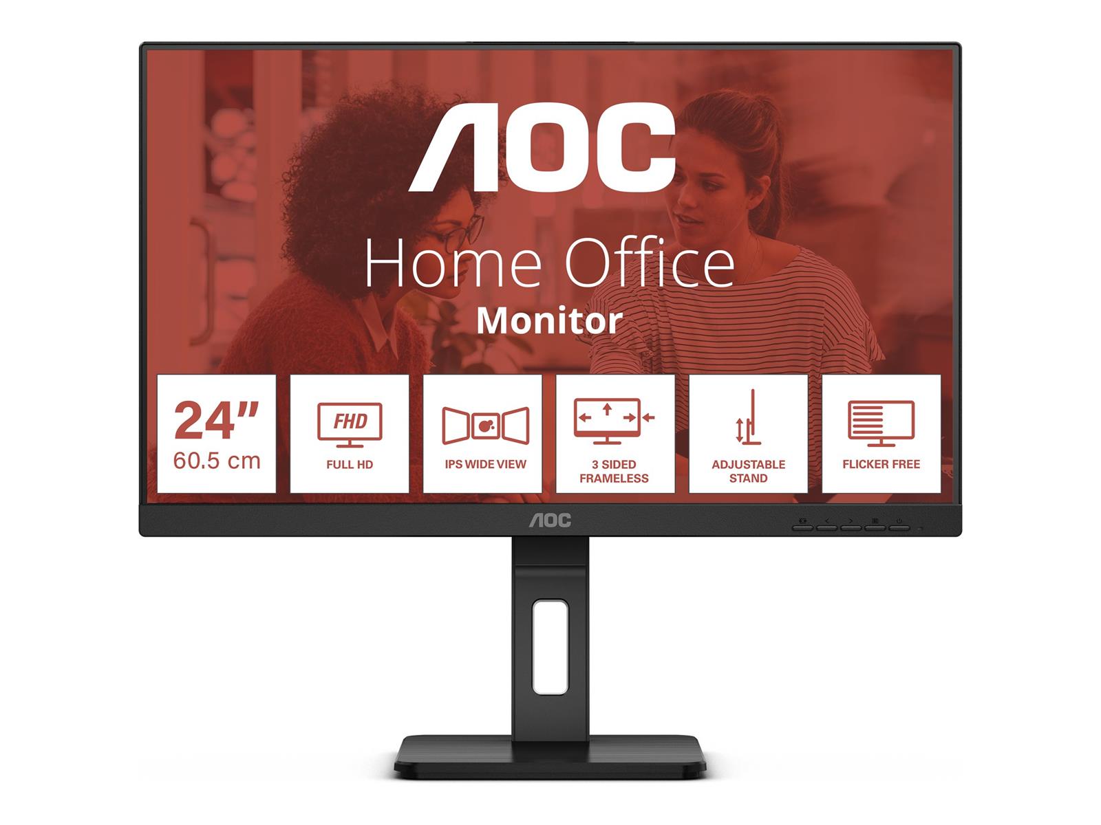AOC E3 24E3QAF LED display 60,5 cm (23.8") 1920 x 1080 Pixel Full HD LCD Schwarz