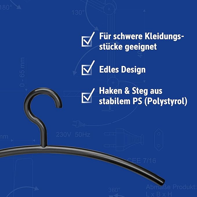 MAUL Kleiderbügel Kunststoff, 5 St. schwarz MAUL Kleiderbügel Kunststoff, 5 St. schwarz