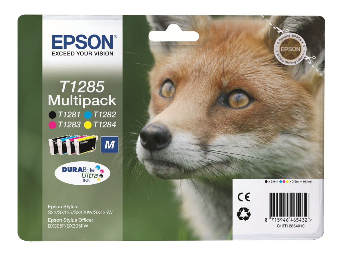 Epson Fox Multipack 4 Farben T1285, DURABrite Ultra Ink